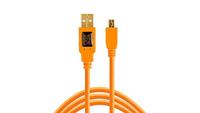 Tether Tools TetherPro kabel, USB 2.0 A naar MiniB 5 Pin, USB-kabel, 4,6 m, oranje [cu5451] Single 4.6m oranje