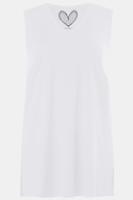 Ulla Popken Top, relaxed, V-hals, brede bandjes zijsplitten - Grote Maten