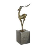 MODERNISTISCH BRONZEN BEELD VAN EEN ANTILOPE - thumbnail