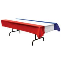 Rood wit blauw tafelkleed - 137 x 275 cm - Frankrijk vlag thema