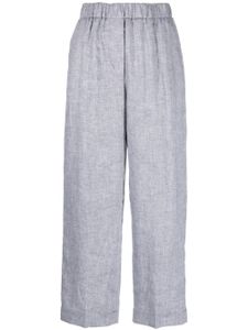 Peserico pantalon en lin à coupe ample - Gris