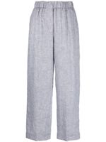 Peserico pantalon en lin à coupe ample - Gris