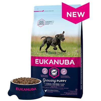 Eukanuba Puppy Large kip hondenvoer 15 + 3 kg Eukanuba Puppy Large kip hondenvoer 15 + 3 kg
