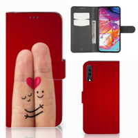 Samsung Galaxy A70 Wallet Case met Pasjes Liefde - Origineel Romantisch Cadeau