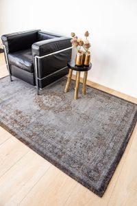 Louis de Poortere - 8257 Fading World Medallion Grey Ebony - 200x280 cm Vintage Vloerkleed