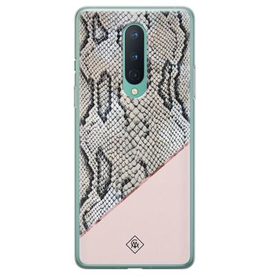 OnePlus 8 siliconen hoesje - Snake print
