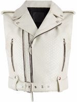 Giuseppe Zanotti veste de moto Amelia sans manches - Blanc - thumbnail