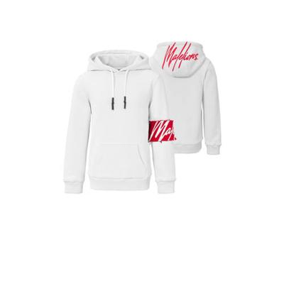 Malelions unisex hoodie wit/rood
