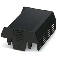 PHOENIX CONTACT EH 90 F-C SS/ABS BK9005 Draagrailbehuizing, bovendeel, plat ontwerp, eenzijdige aansluitopening met ventilatiesleuven, 90,1 mm breed, 74,65 mm hoogte, 36,95 mm diepte, zwart, 10 stuks