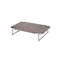 Ferplast DREAM 80, Stretcher voor honden verhoogd bed,aluminium structuur met elastische bochten, stoffen bekleding met de kleur Taupe, 84 x 54 x h 18 cm