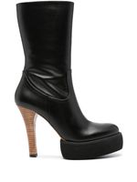 Paloma Barceló bottes Hella 125 mm en cuir - Noir