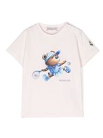 Moncler Enfant t-shirt à logo appliqué - Rose