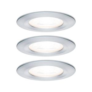 Paulmann Inbouwlamp voor badkamer Set van 3 stuks 19.5 W Aluminium (gedraaid)