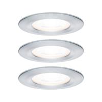 Paulmann Inbouwlamp voor badkamer Set van 3 stuks 19.5 W Aluminium (gedraaid) - thumbnail