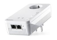 Devolo WiFi Repeater+ AC Dual WLAN-versterker met stopcontact (compatibel met alle routers, 1200 Mbit/s, 2 x LAN-poorten, AP-modus, toegangspunt), wit