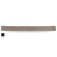 Looox Wooden Shelf BoX 120 cm, massief eiken, old grey, bodemplaat mat zwart - thumbnail