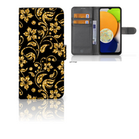 Samsung Galaxy A03 Hoesje Gouden Bloemen - thumbnail