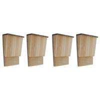 vidaXL Vleermuizenkasten 4 st 22x12x34 cm hout
