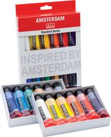 Amsterdam acrylverf tube van 20 ml, etui van 12 stuks in geassorteerde kleuren - thumbnail