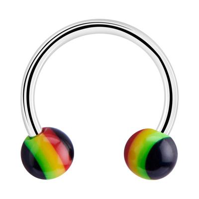 Circular barbell Chirurgisch staal 316L / Acryl Circular Barbells Circular barbell Chirurgisch staal 316L / Acryl Circular Barbells