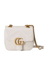 Gucci mini sac porté épaule à motif GG Marmont - Blanc