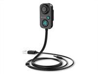 Caliber Bluetooth-ontvanger - Carkit - Voor audio - Auto - Radio - Stereo - 3,5 mm Jack Aux - met ophaalknop - Bluetooth 5.1 - PMT061BT - Gevoed via USB - Zwart - 100 x 33 x 129 mm