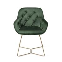 Jesper Home Eetkamerstoel 'Tara' Beehive Gold, kleur Jungle Zen