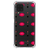 Samsung Galaxy A12 Doorzichtige Silicone Hoesje Lipstick Kiss