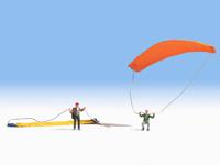 NOCH 15886 H0 Paragliders figuren Geverfd, Staand - thumbnail