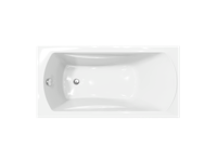 Linie Tessa Mini eenpersoons inbouwbad 140 x 70 cm acryl hoogglans wit