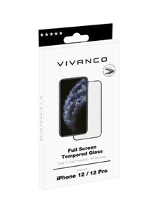 Vivanco neu Screenprotector (glas) Apple iPhone 12, Apple iPhone 12 1 stuk(s) SPGLASWIPH12M/PFS_BK