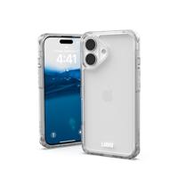 URBAN ARMOR GEAR Plyo Case compatibel met Apple iPhone 16 case (draadloos opladen compatibel cover, valbestendige Air-Soft hoeken, verhoogde rand) ijs (transparant)