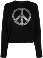 MOSCHINO JEANS peace-sign cotton jumper - Noir