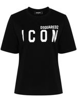 DSQUARED2 t-shirt en coton à logo imprimé - Noir - thumbnail