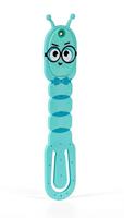 Flexilight Pals Leselicht (Bookworm) | blau | 2 in 1 Leselampe & Lesezeichen | LED Leselicht | Geschenk für Leser, Buchliebhaber | Deutsche Ausgabe: Superleicht und voll flexibel