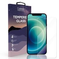 Lunso - Gehard Beschermglas - Full Cover Tempered Glass - Geschikt voor iPhone 12 Mini