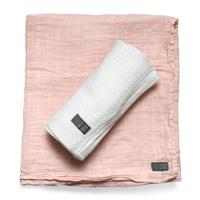 Vinter & Bloom - Soft Grid+Muslin ECO 2-pack - White/Rosa