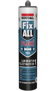 Soudal Fix - All Flexi | Lijm- en voegkit | Wit | 290 ml - 105029