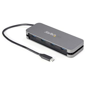 StarTech.com HB30CM4AB interface hub USB 3.2 Gen 1 (3.1 Gen 1) Type-C 5000 Mbit/s Zwart, Grijs