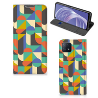 OPPO A73 5G Hoesje met Magneet Funky Retro