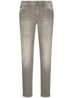 Dolce & Gabbana logo-plaque slim-fit jeans - Gris - thumbnail