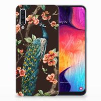 Samsung Galaxy A50 TPU Hoesje Pauw met Bloemen - thumbnail