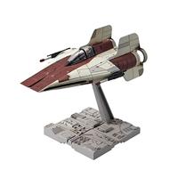 Revell (Bandai Original 01210 Star Wars A-Wing Starfighter Schaal 1:72 Ongebouwd/Voorgekleurd/Clip-Together (niet-lijm) Plastic Model Kit met Display Base