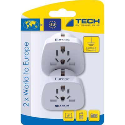 Travel Blue 2 x Wereld Adapter - Europa Travel Blue 2 x Wereld Adapter - Europa