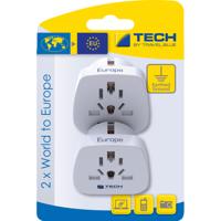 Travel Blue 2 x Wereld Adapter - Europa