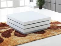 Salontafel MOVE vierkant hoogglans wit