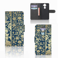 Nokia 8 Sirocco | Nokia 9 Hoesje Beige Flowers