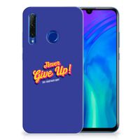 Honor 20 Lite Siliconen hoesje met naam Never Give Up