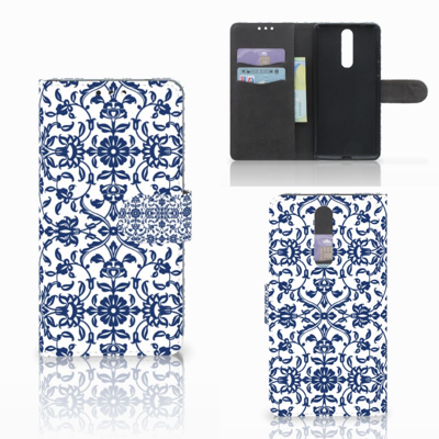 Nokia 8 Hoesje Flower Blue