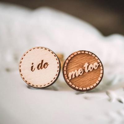 Houten Manchetknopen I Do Me Too Houten Manchetknopen I Do Me Too